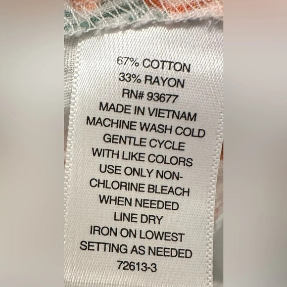 Ana Women’s White Floral Ruffled Blouse Size XXL - Picture 6 of 6